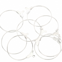 1.18in Earring Making Hoops Silver
