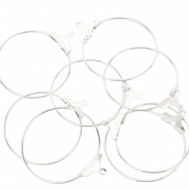 1.18in Earring Making Hoops Silver