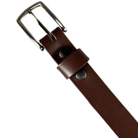 The Montreal Dress Belt - 100% Solid Leather Belt - Brown