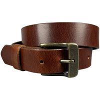 1.25"(32mm) Cognac Full Grain Leather Belt Handmade in Canada by Zelikovitz