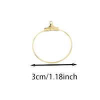 1.18in Earring Making Hoops Gold