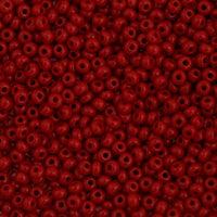 6/0 Med/Dark Red Glass Seed Beads 40 Grams