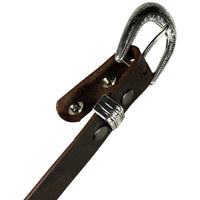 1.25" (32mm) South Western Style Buffalo Leather Belts - Brown Size 26 - 60