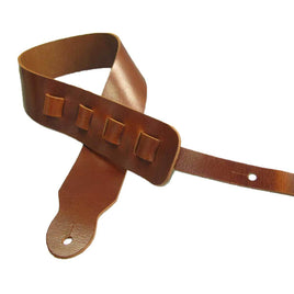 Adjustable Guitar Strap II Full Grain Buffalo Leather Acoustic or Electric - Tan