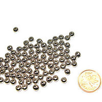 Metal Round Beads 5mm Nickel 100 Pack