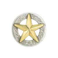 Texas 3D Star Screw Back Conchos, AS/AG