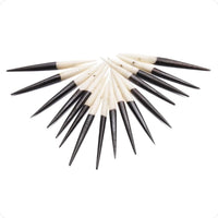 Carved Buffalo Bone – Porcupine Quill 2" - 10 Pack
