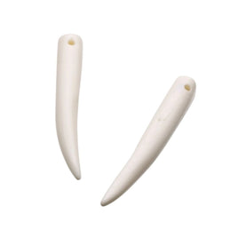 Bone Tooth Pendant White 1.9"