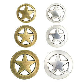 Smooth Ranger Star Screw Back Conchos