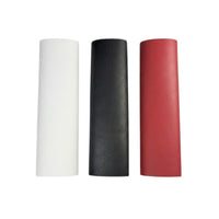 Leather Ponytail Wrap - 6" Black/Red/White