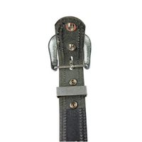 1.5" (38mm) Black Western Style Gunslinger Leather Belt Handmade in Canada by Zelikovitz