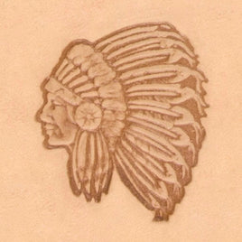 Indian Chief 3-D Stamp 88429-00 Leathercraft