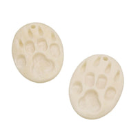 Oval Bone Bear Paw Pendant - 1.25"