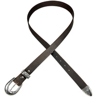 1.25" (32mm) South Western Style Buffalo Leather Belts - Brown Size 26 - 60