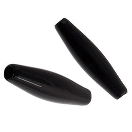 Plastic Bone Beads Black 1-1/2" 100 Pack