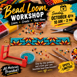 Bead loom Workshop Oct 4th 2026 10am -2pm
