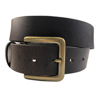 1.5"(38mm) Brown Solid Buffalo Leather Belt Handmade in Canada by Zelikovitz Size 26 - 60