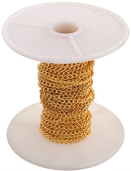 Curb Chain 3x2mm Brass 5m Spool