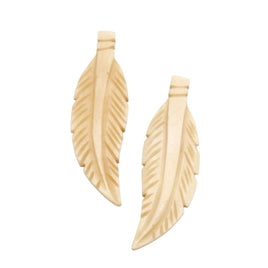 Bone Feather Pendant - 2.55"