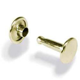 Small Solid Brass Rivet Double Cap Fastener