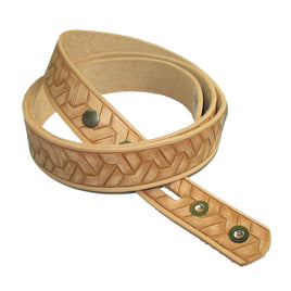 1-1/4" Embossed Geometric Weave Belt Blank