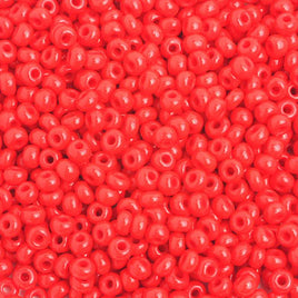 6/0 Light Red Czech Glass Seed Beads 40 Grams