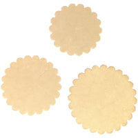 Genuine Vegetable Tanned Leather Conchos 6Pk - 3 Sizes
