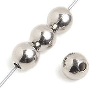 Metal Round Beads 6mm Nickel 100 pack