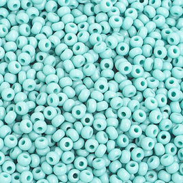 8/0 Turquoise  Czech Glass Seed Beads 40 Grams