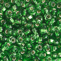 6/0 S/L Lime Glass Seed Beads 40 Grams