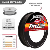 Fireline Thread 6lb Smoke Grey 0.006in/0.15mm 50 Yard