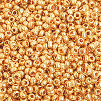 8/0 Metallic Gold  Czech Glass Seed Beads 40 Grams
