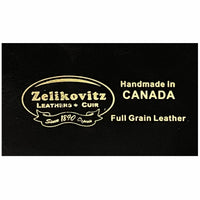 1.5" (38mm) Black Western Style Leather Belt Handmade in Canada by Zelikovitz