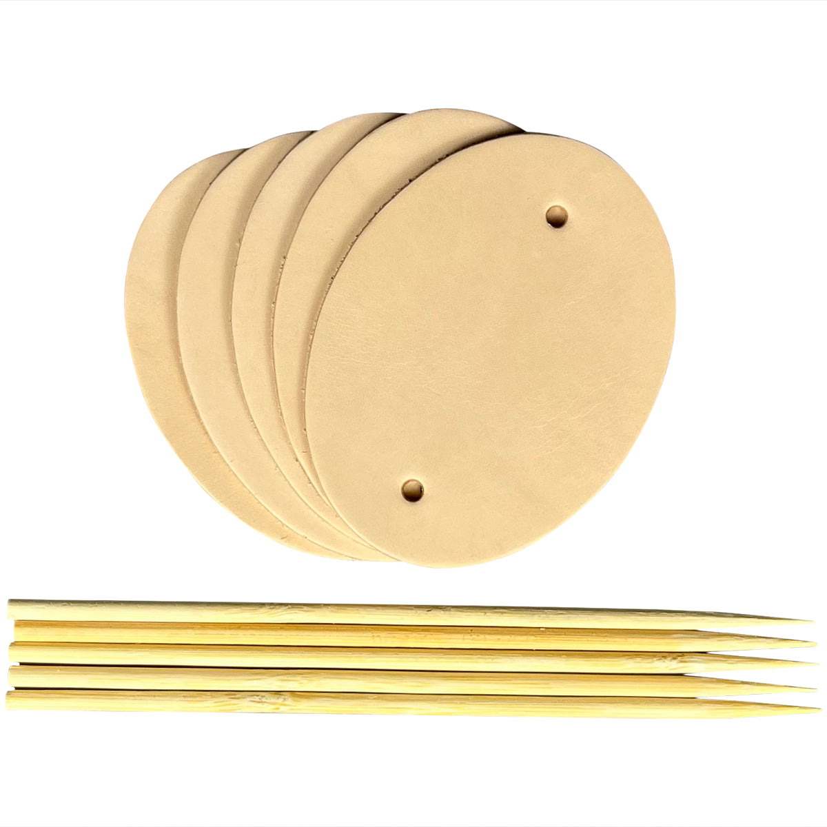 Oval Leather Hair Barrette Kit 5pk| Zelikovitz.com