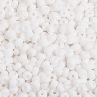 6/0 White Glass Seed Beads 40 Grams