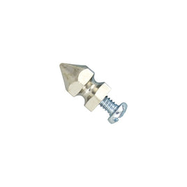 Solid Brass Faceted Screw Back Spike, NP, 10/PK