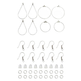 DIY Earring Making Kit - Silver