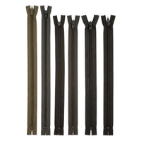 Vintage YKK #8 Nylon Coil Closed-End Zippers (10-Pack)