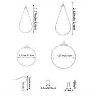 DIY Earring Making Kit - Silver