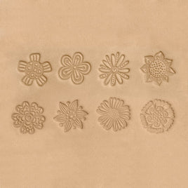 Flower Pattern Leathercraft Stamp 9 Pcs Set