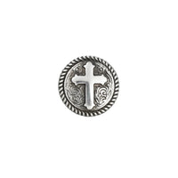 Rope Edge Cross Screw Back Conchos, AS