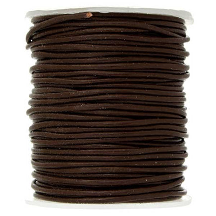 Image of 75123119-02 - 0.5mm Brown Leather Cord 25 Meters