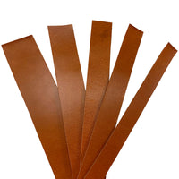 Tan Full Grain Buffalo Leather Strips 8/9 ounce (3/8" to 4")