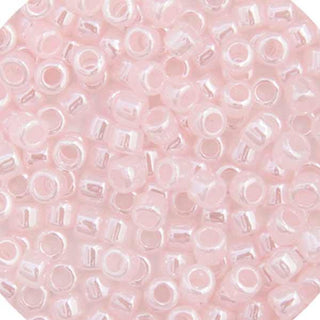 Delica 8/0 RD Crystal Pale Salmon Ceylon Lined-Dye