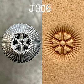 J306 Flower Leather Stamp OKA Japan