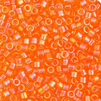 Delica 11/0 RD Light Orange Transparent AB