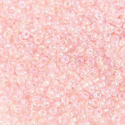 Image of 65001271 - 10/0 Light Pink Rainbow Czech Seedbeads 40 grams