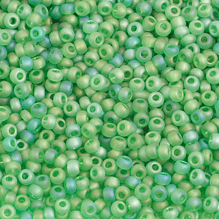 Image of 65029350 - 10/0 Matt Light Green Czech Seedbeads 40 grams
