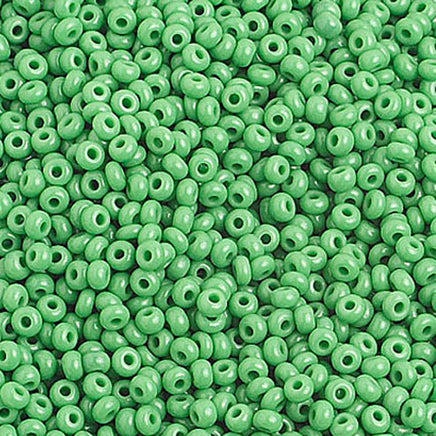 Image of 65001018 - 10/0 Op. Medium Green Czech Seed Beads   40 grams