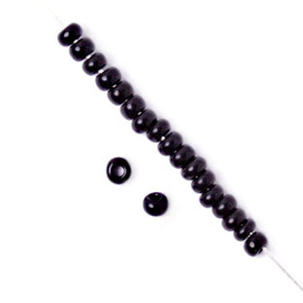 Image of 65001008 - 10/0 Opaque Black Czech Seed Beads 40 grams